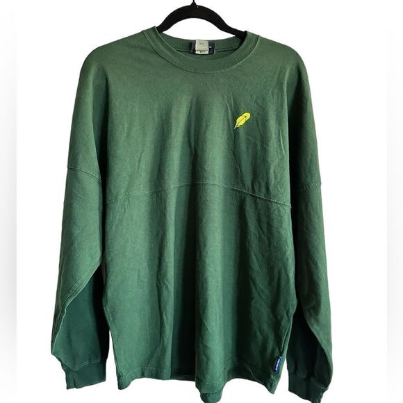 NWOT Spirit Jersey Unisex Green Long Sleeve Robin Hood Jersey Tee - Size Small - Picture 2 of 4